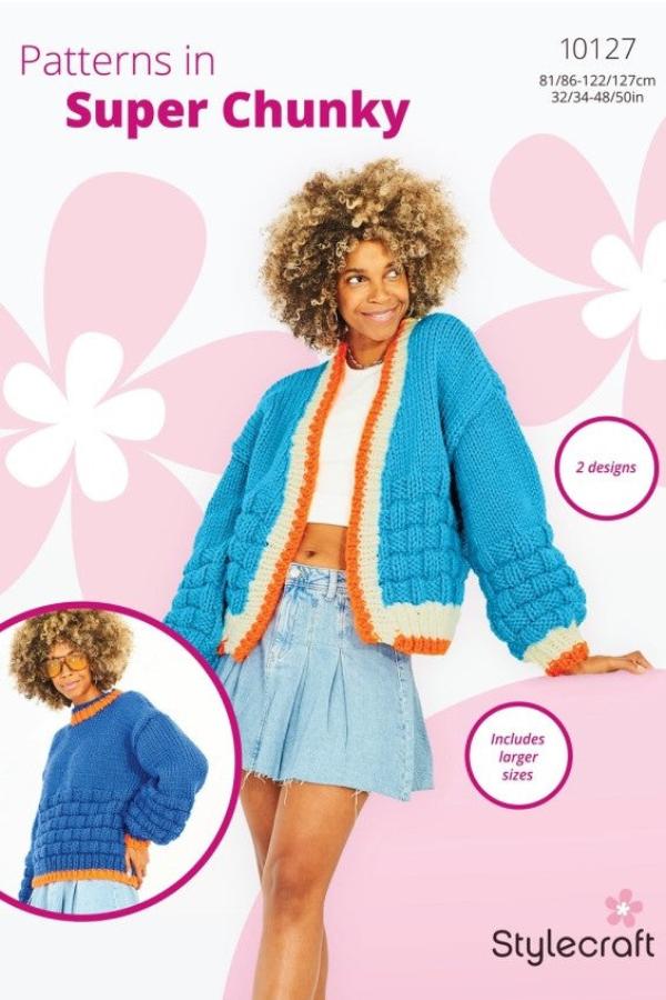 Stylecraft Special XL Super Chunky Pattern 10127 - Cardigan & Sweater