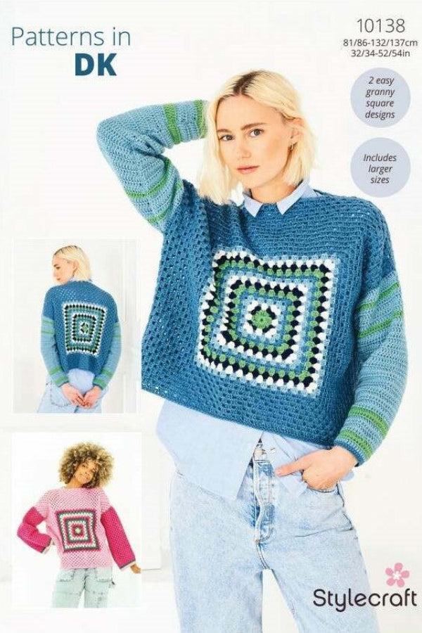 Stylecraft Special DK Pattern 10138 - Crochet Sweaters