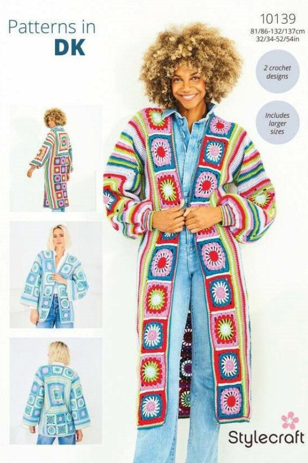 Stylecraft Special DK Pattern 10139 - Crochet Coat & Jacket