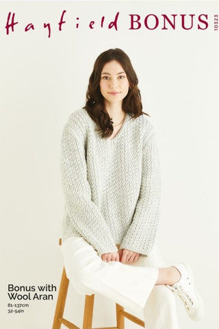 Hayfield Bonus Aran Pattern 10323 - Sweater
