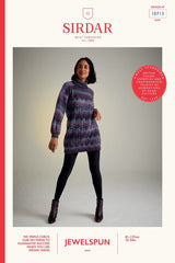 Sirdar Jewelspun Aran Pattern 10713 - Night Blooming Roll Neck