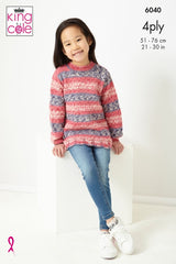 King Cole Norse 4 Ply Pattern - 6040 Sweater & Pullover