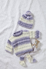 King Cole Cosy Love Aran Pattern 6045 - Jacket, Top, Hat, Socks & Blanket