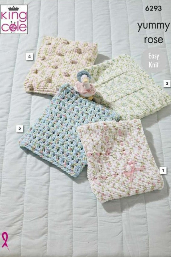King Cole Yummy Pattern 6293 - Blankets