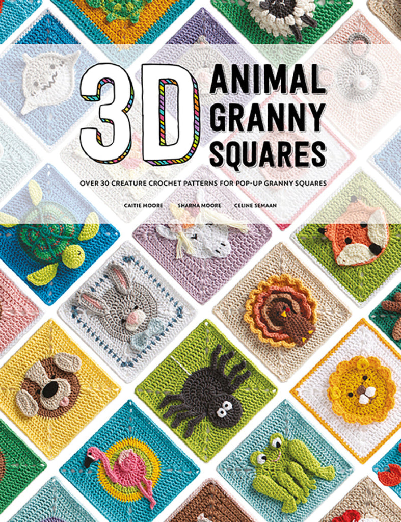 3D Animal Granny Squares Book