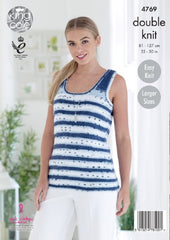 King Cole Cottonsoft Crush DK Pattern 4769 - Cardigan & Top