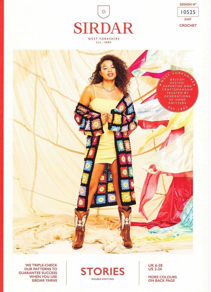 Sirdar Stories DK Pattern 10525 - Crochet "Coat'chella" Jacket