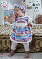 King Cole Cherish & Cherished DK Pattern 5219 - Cardigan, Dress, Coat & Beret