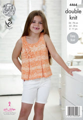 King Cole Vogue DK Pattern 4464 - Cardigan, Top & Bag - NOW €1.00