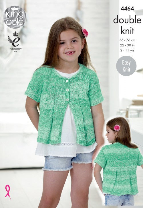 King Cole Vogue DK Pattern 4464 - Cardigan, Top & Bag - NOW €1.00