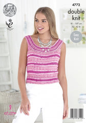 King Cole Cottonsoft Crush DK Pattern 4772 - Ladies' Tops