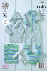King Cole Cherish Dash & Cherished DK Pattern 4898 - Baby Set
