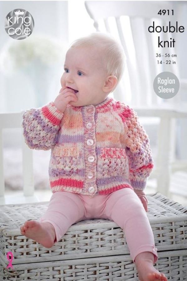 King Cole Cherish & Cherished DK Pattern 4911 - Cardigans & Sweater