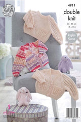 King Cole Cherish & Cherished DK Pattern 4911 - Cardigans & Sweater
