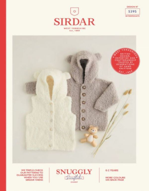Sirdar Snuggly Snowflake Chunky Pattern 5395 - Hooded Gilet & Jacket