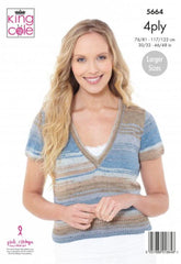 King Cole Summer 4 Ply Pattern 5664 - Tops