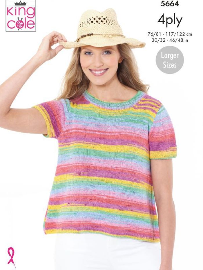 King Cole Summer 4 Ply Pattern 5664 - Tops