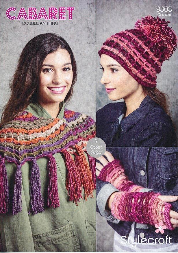 Stylecraft Cabaret DK - Pattern 9303  - Crochet Accessories - NOW €1.00