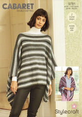 Stylecraft Cabaret DK - Pattern 9781  - Crochet Poncho & Shawl - NOW €1.00