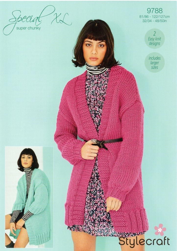 Stylecraft Special XL Super Chunky Pattern 9788 - Cardigans
