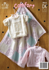 King Cole Comfort DK Pattern 3012 - Sweaters & Blanket