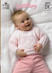 King Cole Comfort DK Pattern 3012 - Sweaters & Blanket