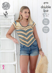 King Cole Cottonsoft Crush DK Pattern 4770 - Sweater & Vest