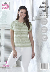 King Cole Vogue DK Pattern 5097 - Cardigan & Short Sleeved Sweater - NOW €1.00