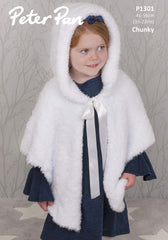 Peter Pan Precious Chunky Pattern P1301 - Hooded Cape - NOW €1.00