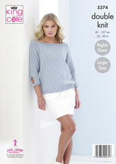 King Cole Cotton Top DK Pattern 5374 - ladies Tops