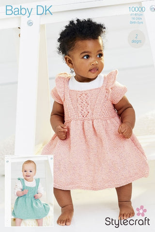 Stylecraft Baby Sparkle DK Pattern 10000 - Dresses