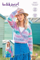 Stylecraft Batik Swirl DK Pattern 10007 - Wrap Cardigans