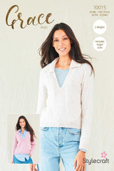 Stylecraft Grace Aran Pattern 10015 - Sweaters