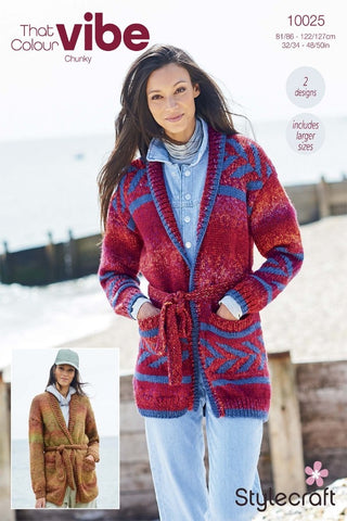 Stylecraft That Colour Vibe Chunky Pattern 10025 - Cardigans