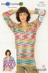 Stylecraft Knit Me, Crochet Me DK Pattern 10042 - Crochet Sweater & Tunic