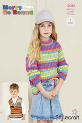 Stylecraft Merry Go Round Chunky Pattern 10045 - Tank Top & Sweater