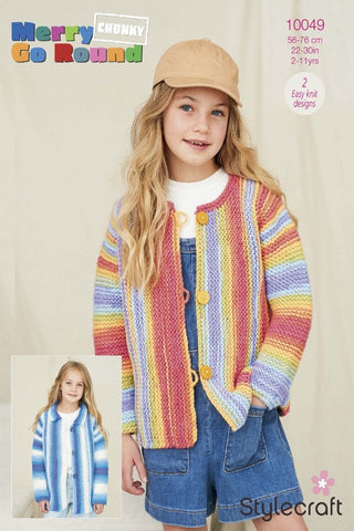 Stylecraft Merry Go Round Chunky Pattern 10049 - Cardigans