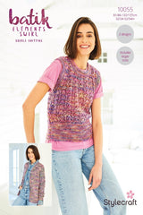 Stylecraft Batik Elements Swirl DK Pattern 10055 - Cardigan & Tank Top