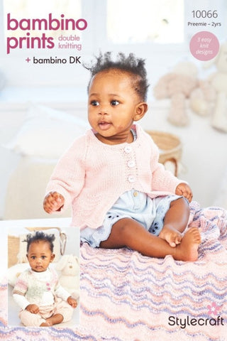 Stylecraft Bambino Prints & Bambino DK Pattern 10066 - Cardigans & Blanket