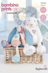 Stylecraft Bambino Prints & Bambino DK Pattern 10069 - Dolly & Polly Rabbits