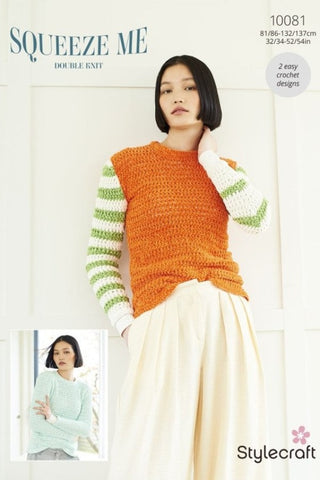 Stylecraft Squeeze Me DK Pattern 10081 - Crochet Sweaters
