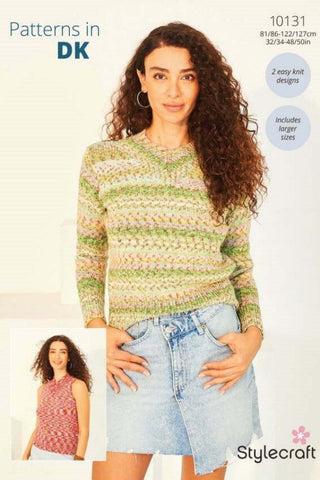 Stylecraft Colour Burst DK Pattern 10131 - Sweater & Tank