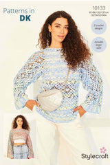 Stylecraft Colour Burst DK Pattern 10133 - Crochet Top & Shrug