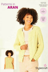 Stylecraft Soft Pastels Aran Pattern 10155 - Cardigan & Waistcoat