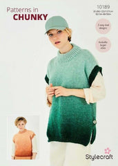 Stylecraft Horizon Chunky Pattern 10189 - Round & Turtle Neck Tank Tops