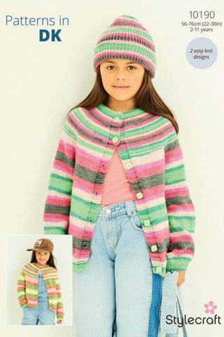 Stylecraft Merry Go Round DK Pattern 10190 - Cardigans