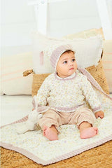 Stylecraft Bambino Dotty & Bambino DK Pattern 10202 - Sweater, Hat & Blanket