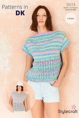 Stylecraft Cotton Twist DK & Colour Burst DK Pattern 10213 - Tops