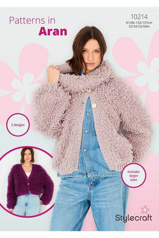 Stylecraft Special Aran Pattern 10214 - Cardigans & Snood