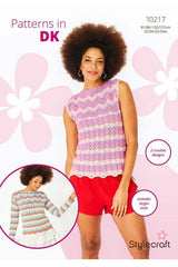Stylecraft Naturals Bamboo + Cotton DK Pattern 10217 - Crochet Sweater & Top